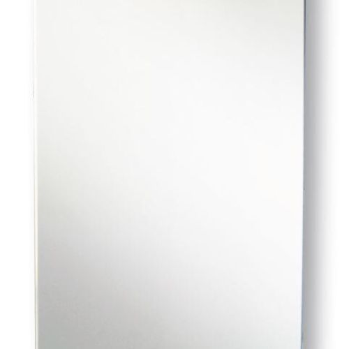 Polished Edge Mirror with Radius Corners and Hidden Fittings