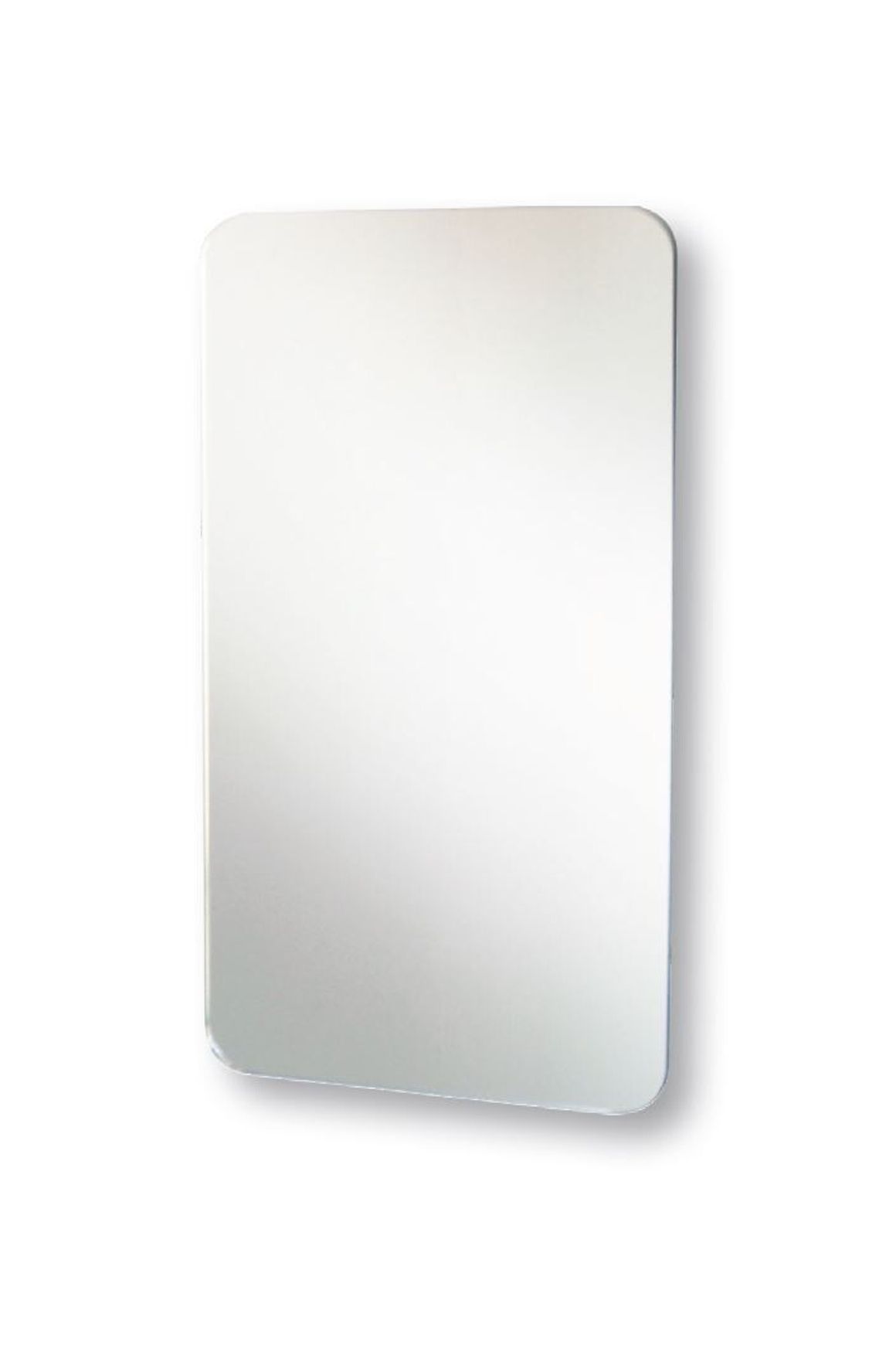 Polished Edge Mirror with Radius Corners and Hidden Fittings