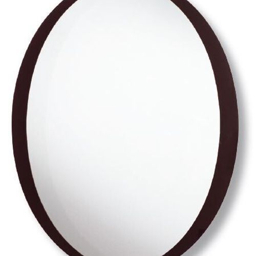Nero Oval Mirror with Hidden Fittings