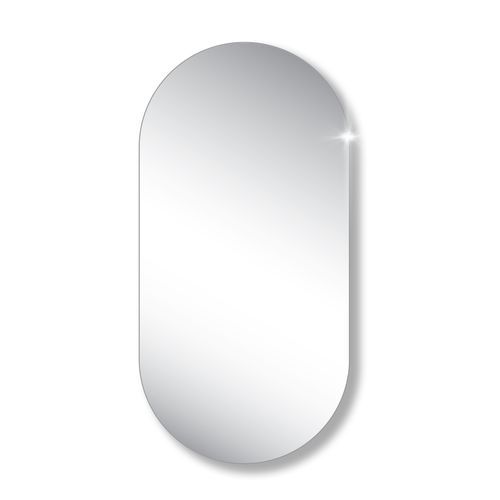 Polished Edge Obround Mirror with Hidden Fittings