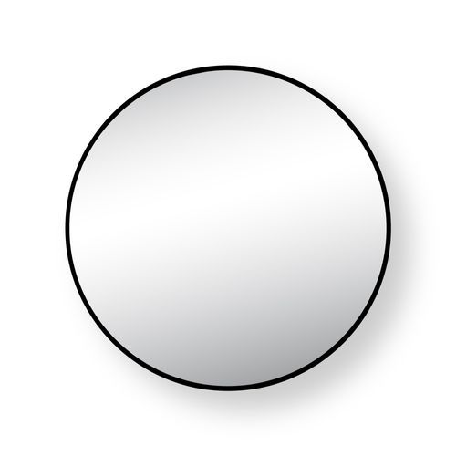 Nero Round Mirror with Hidden Fittings