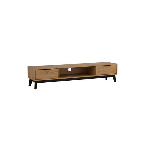 MALTON Entertainment TV Unit 180cm - Natural & Black