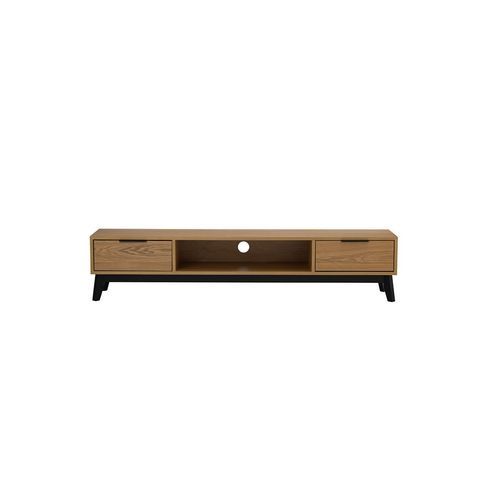 MALTON Entertainment TV Unit 180cm - Natural & Black