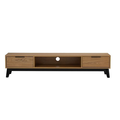 MALTON Entertainment TV Unit 180cm - Natural & Black