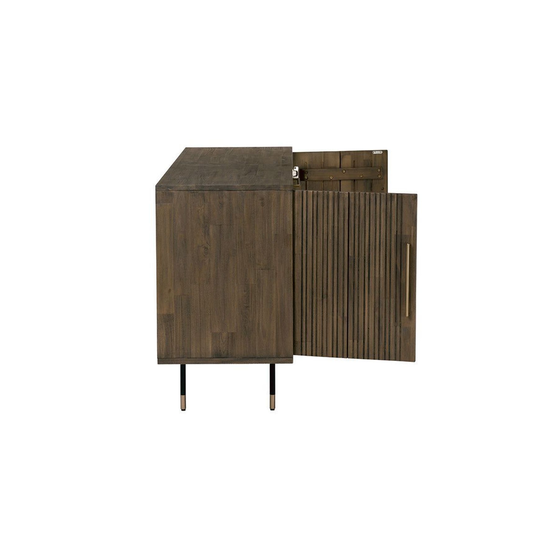 HAMILTON Sideboard Buffet Solid Acacia Wood 160cm - Toffee Colour