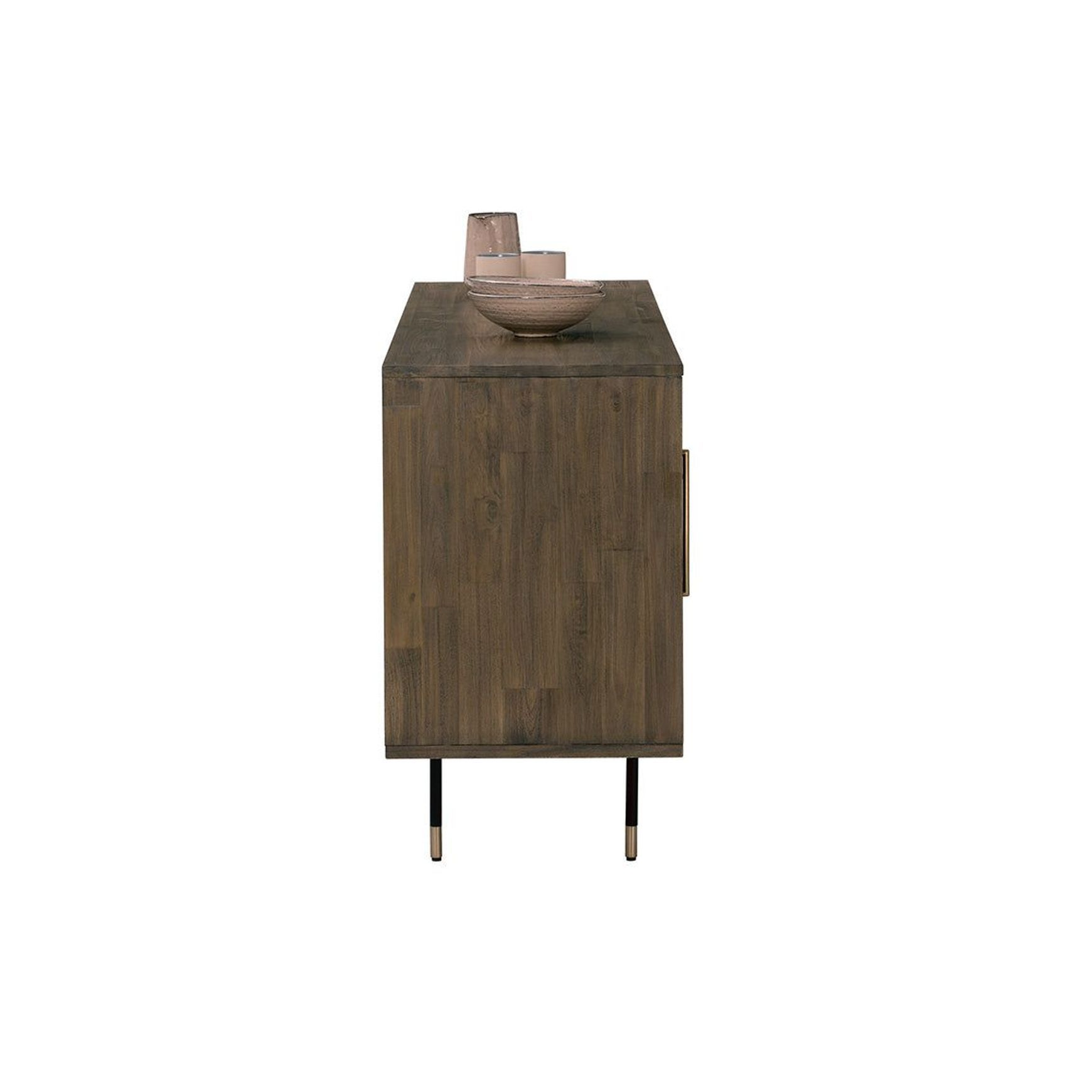HAMILTON Sideboard Buffet Solid Acacia Wood 160cm - Toffee Colour
