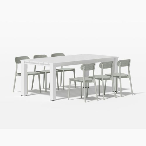 Ficus Table With Abby Chairs 7-Piece Outdoor Dining Set