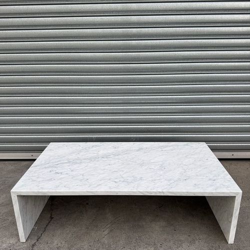 Waterfall Coffee Table - Carrara Marble | Natural Stone Co.