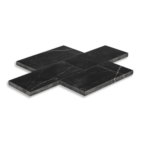 Nero Marquina Honed Subway Tile