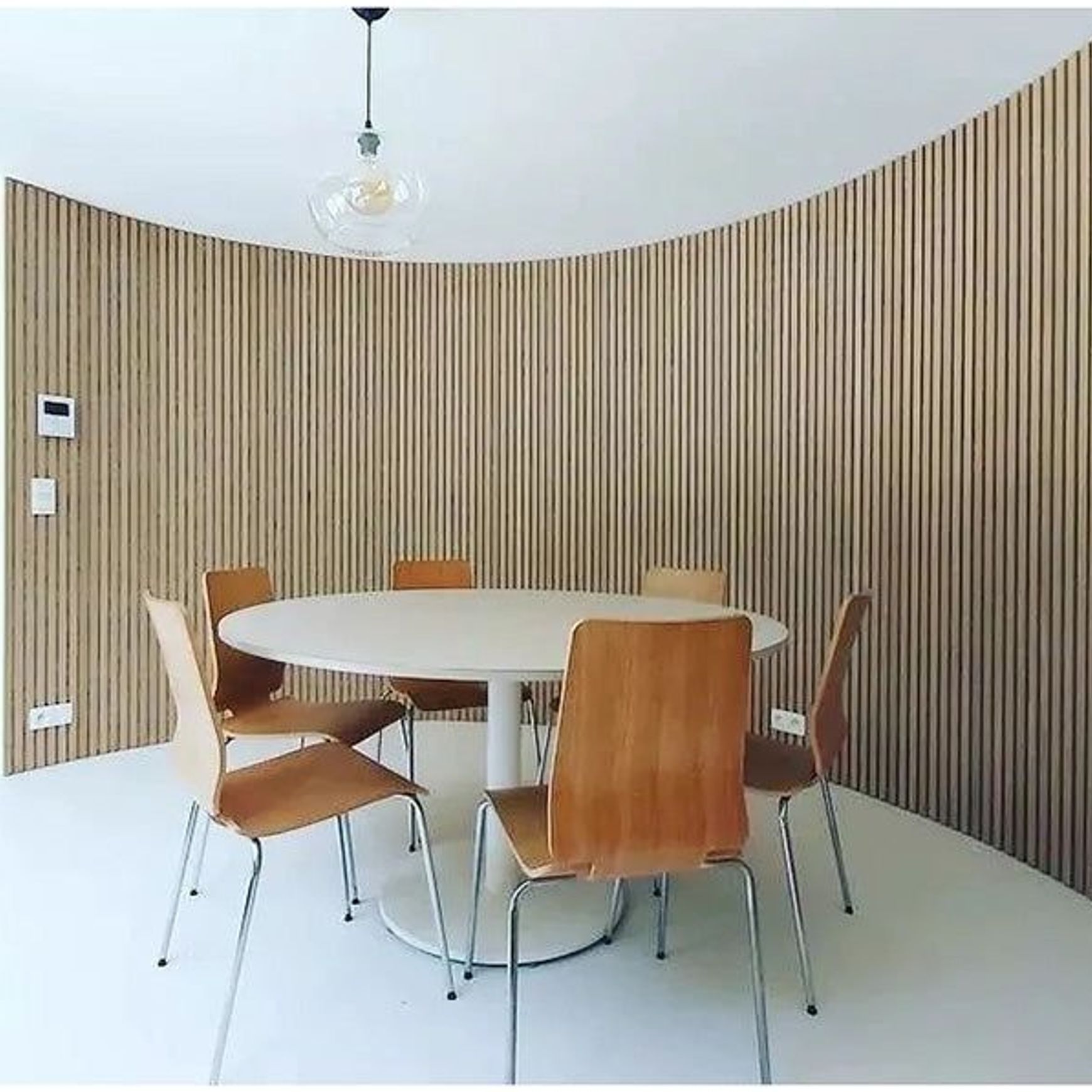 WOODFLEX Flexible Acoustic Wood Slat Wall Panel, Oak Veneer - 2700mm x 600mm
