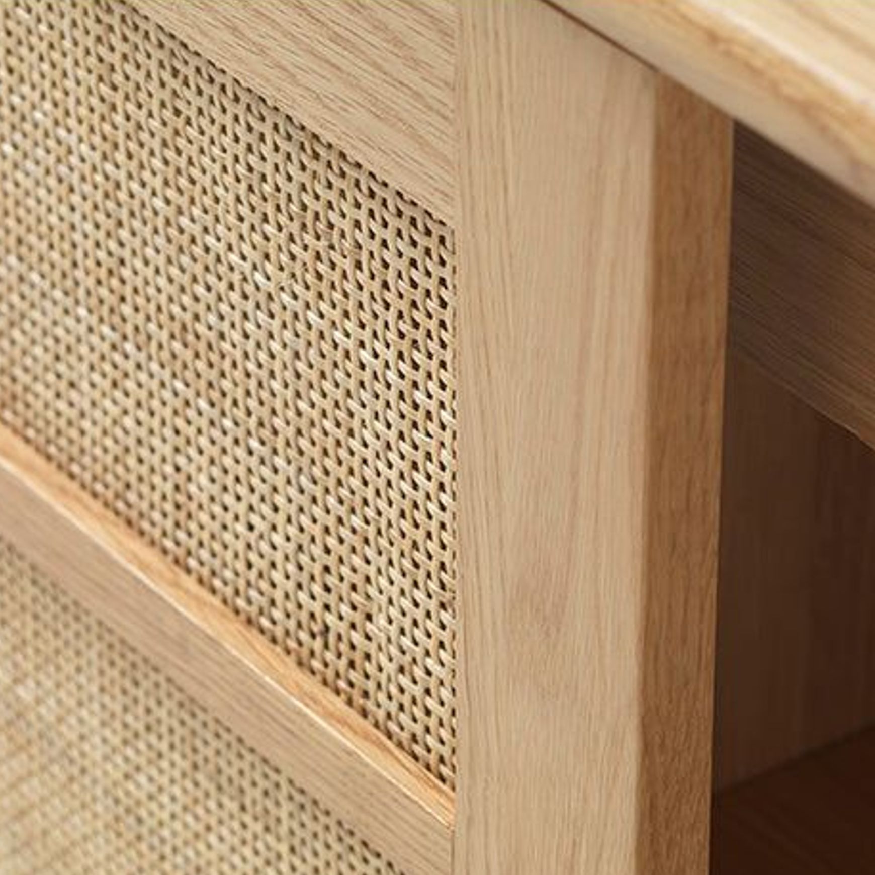 BARRALI Sideboard Buffet 180cm - Natural & Rattan