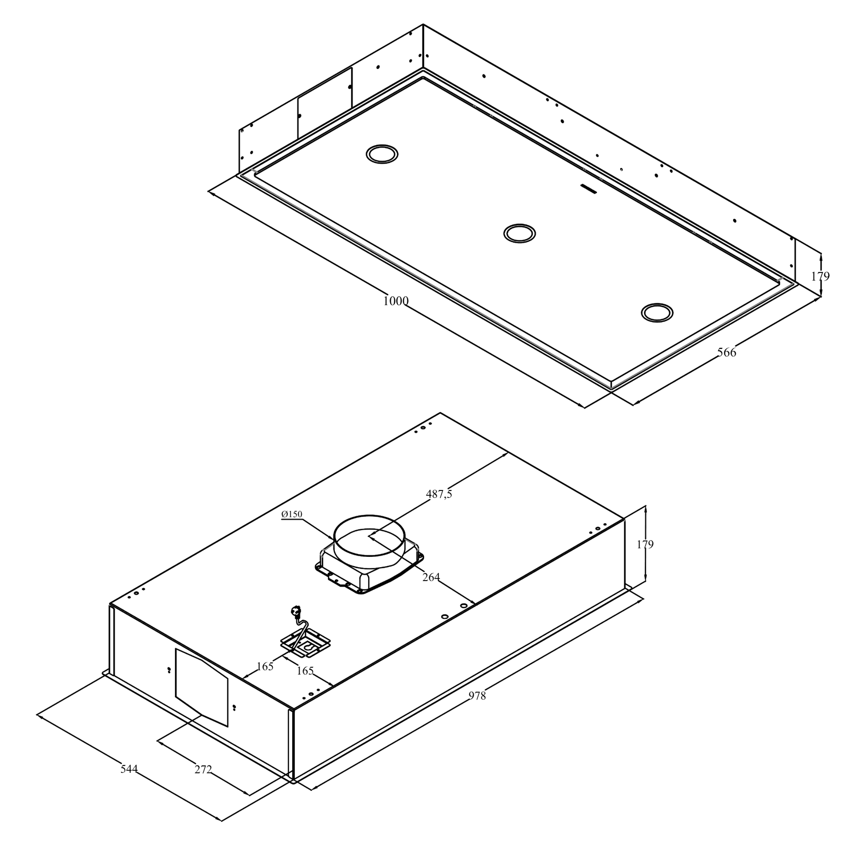 IK24W 100cm Ceiling Unit