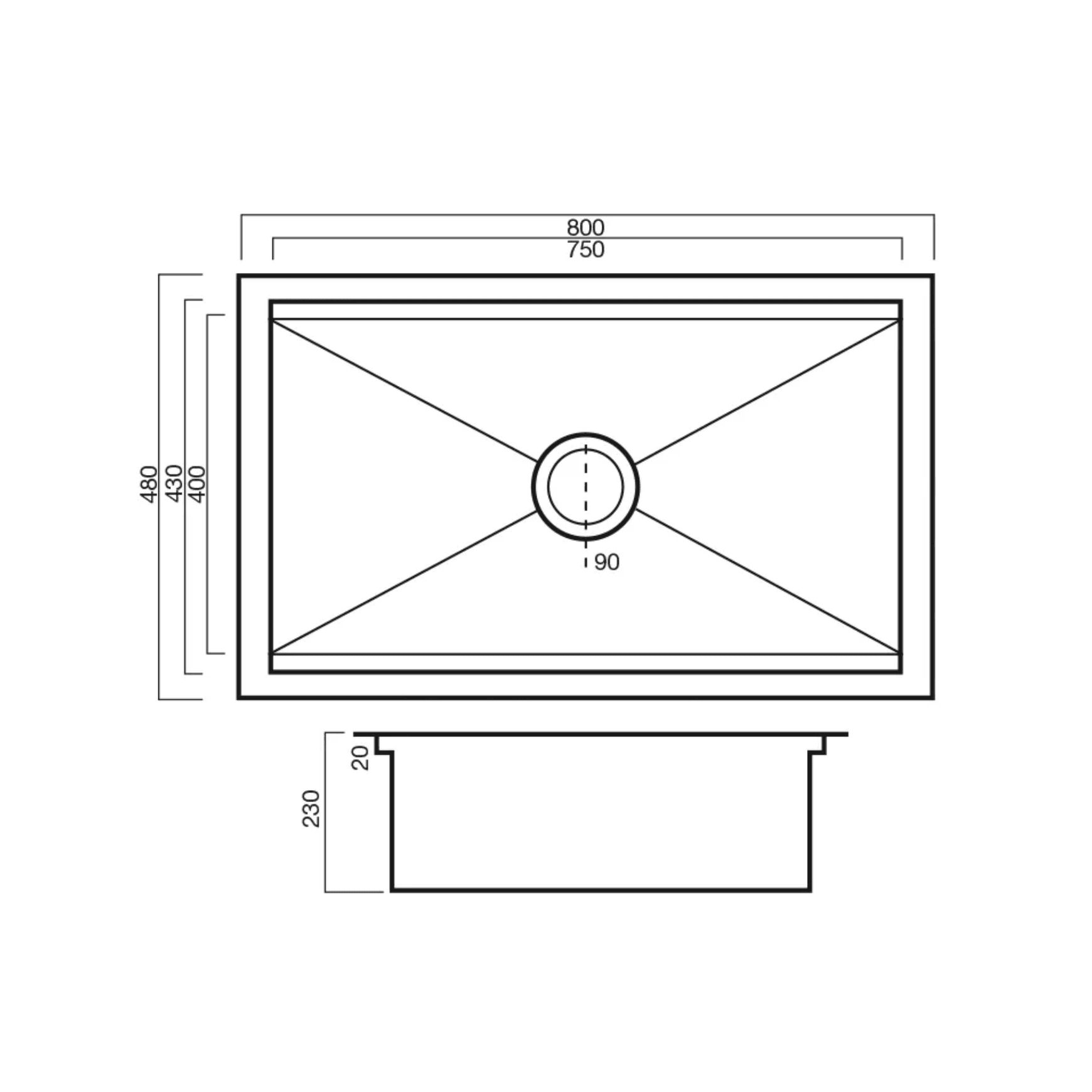 Large Sink Station | 750 x 400