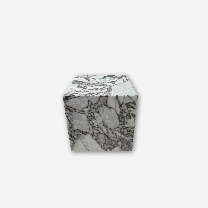 Cube Side Table - Milky Bleu Marble | Natural Stone Co.