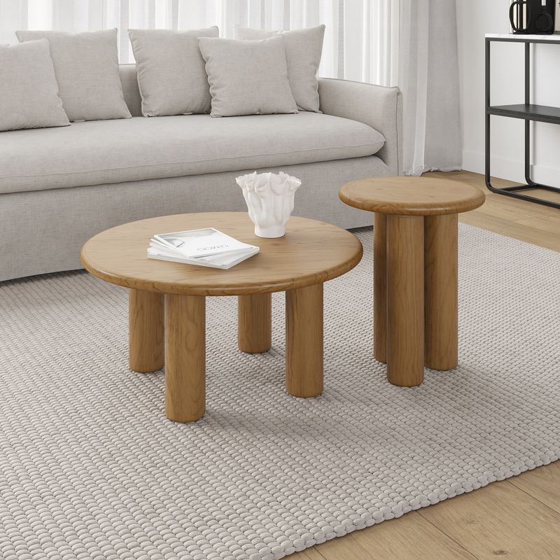 Khakti Round Pillar Coffee Table
