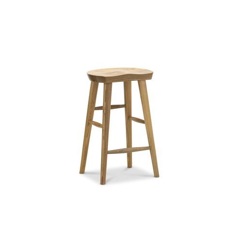 Kuni Tractor Seat Solid Barstool | 65cm | Natural