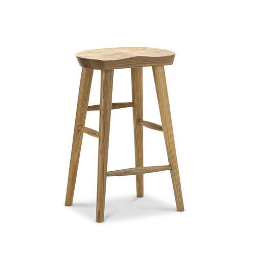 Kuni Tractor Seat Solid Barstool | 65cm | Natural