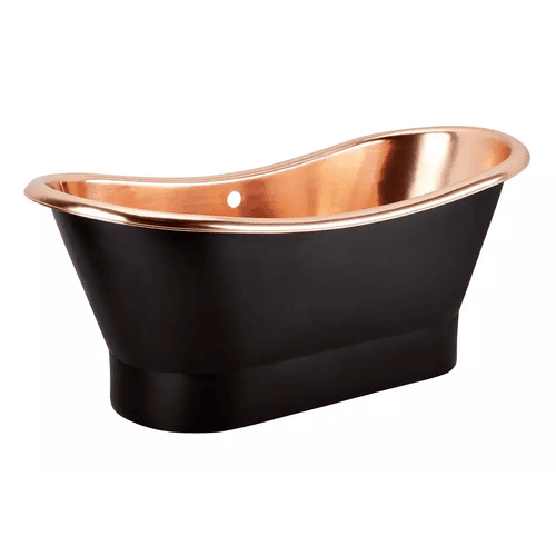 The Copper Bath Tub - Sundara Copper Double Slipper Smooth 1700mm - CB5019-D67