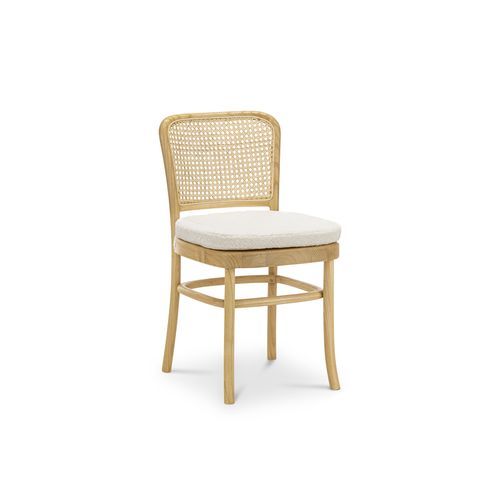 Prague Dining Chair | Cream Boucle & Natural | Set of 2