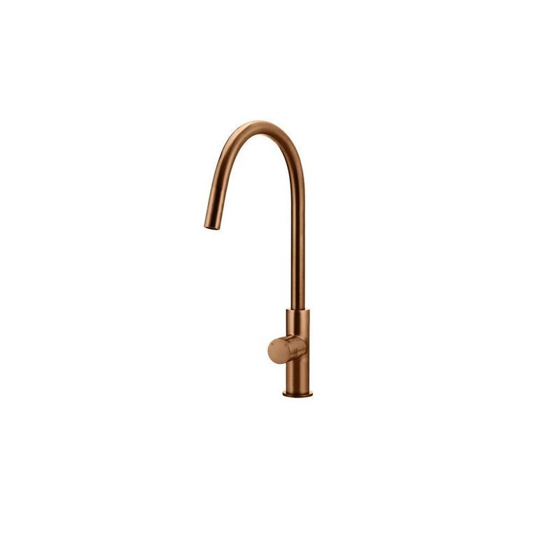 Meir Round Pinless Piccola Pull Out Kitchen Mixer Tap Lustre Bronze