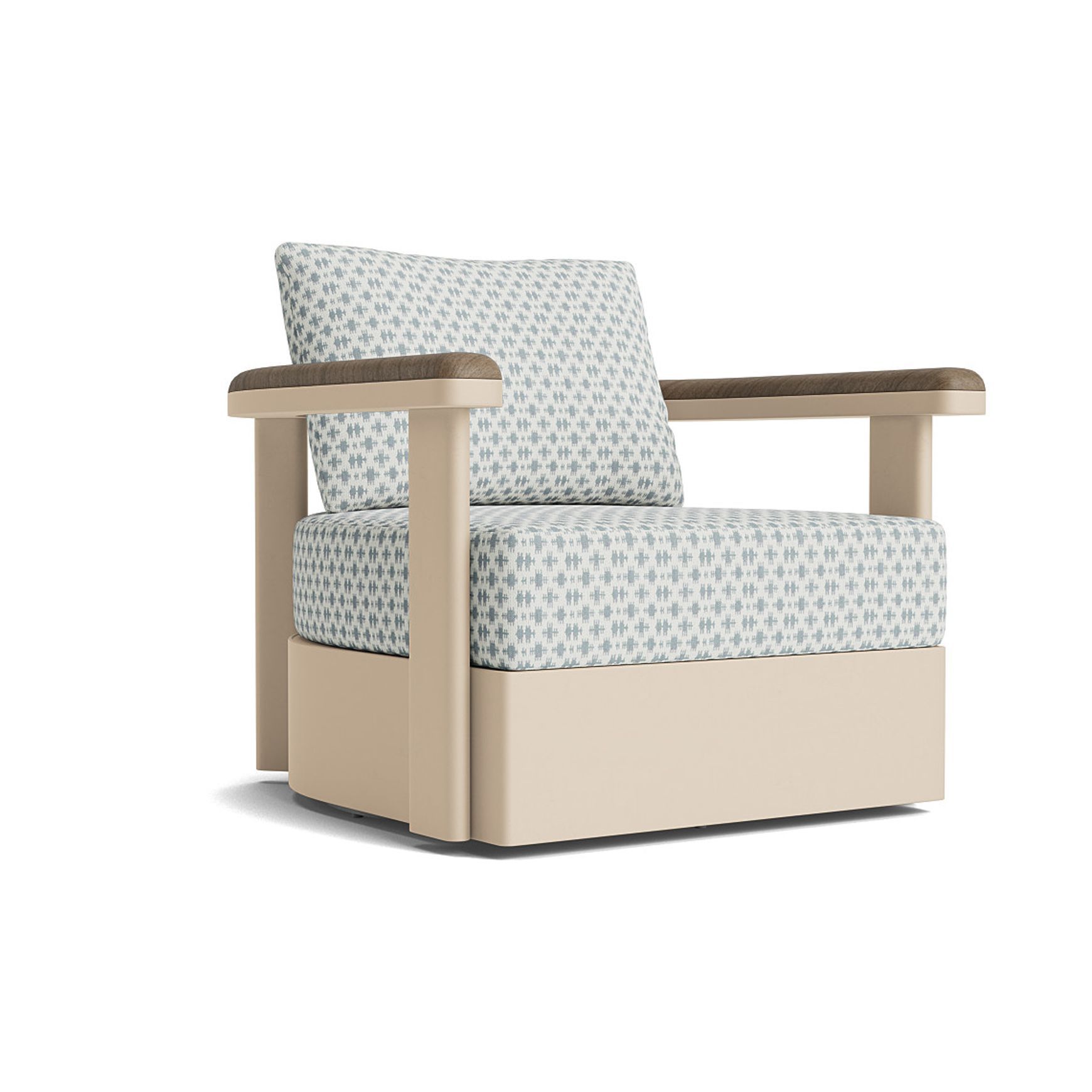 Luca Swivel Lounge Chair w/Teak
