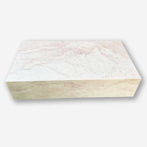 Block Coffee Table - Cream Rosa Marble - Large | Natural Stone Co.
