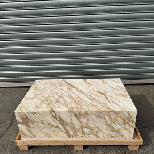 Block Coffee Table - New Gold Calacatta | Natural Stone Co.