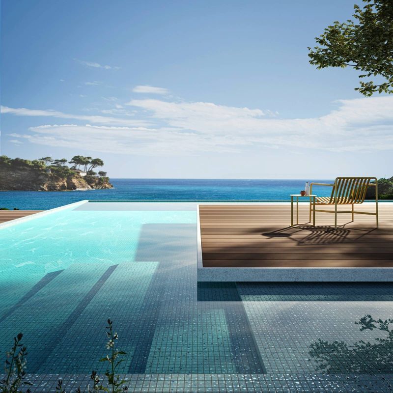 Teal | Terrazzo Mosaics Collection by Ezarri