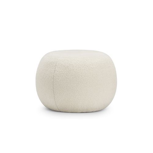 Venus Round Ottoman | Cream Bouclé