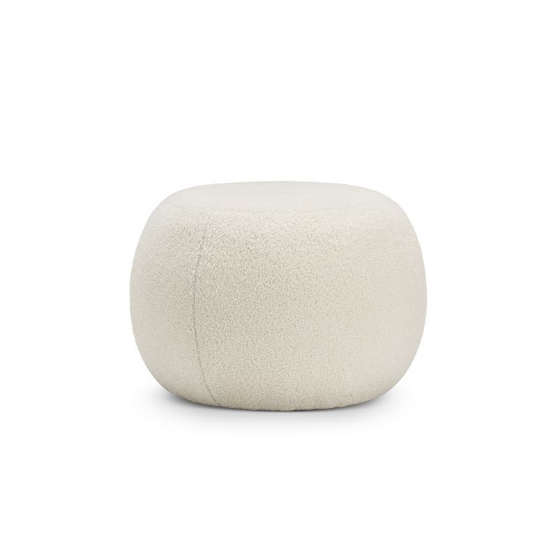 Venus Round Ottoman | Cream Bouclé