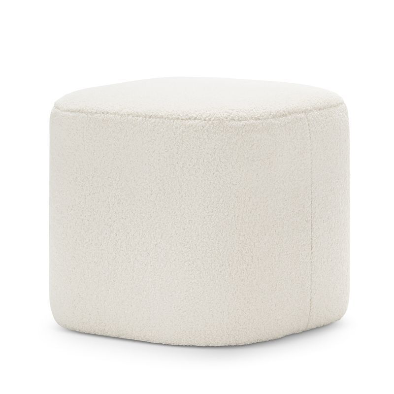 Podd Square Ottoman Stool | Cream Bouclé