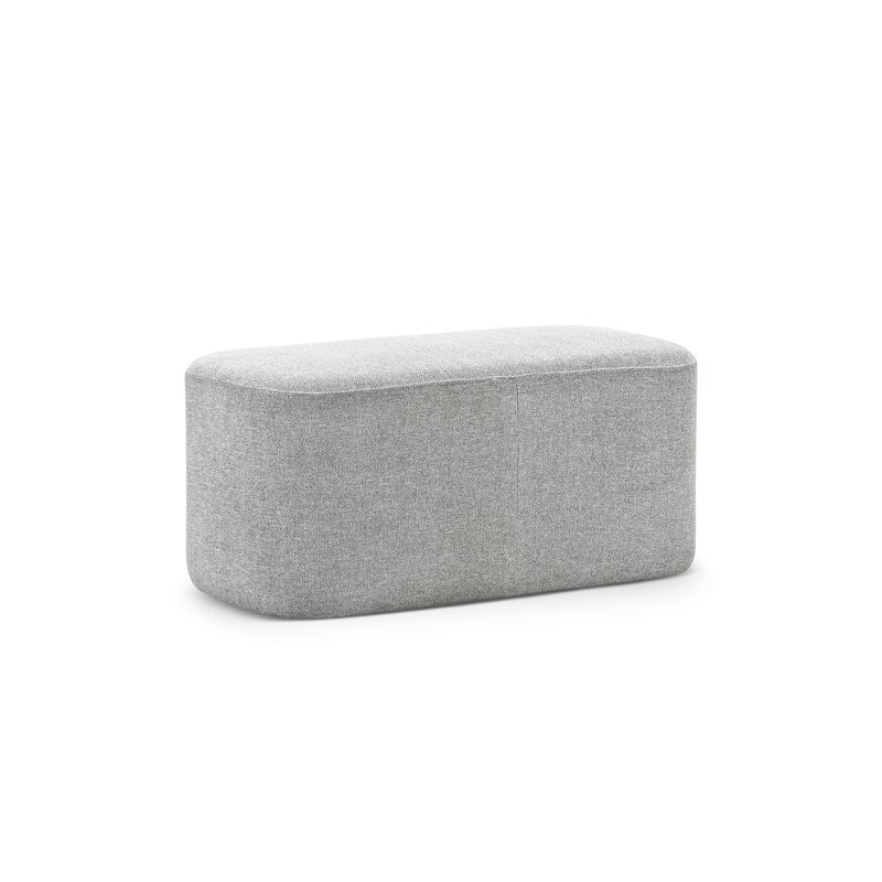 Podd Rectangle Ottoman Bench Stool | Hail Grey