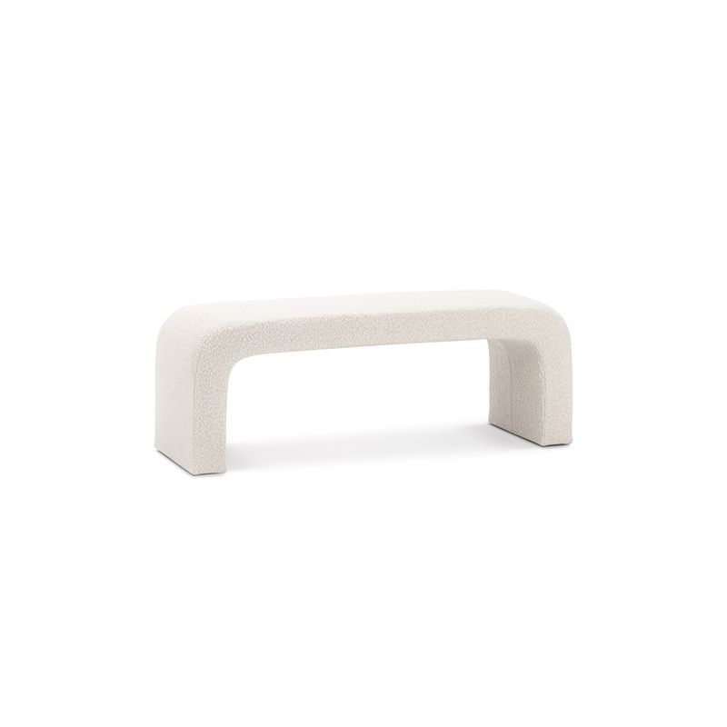 Harper 120cm Arch Bench Seat | Cream Bouclé