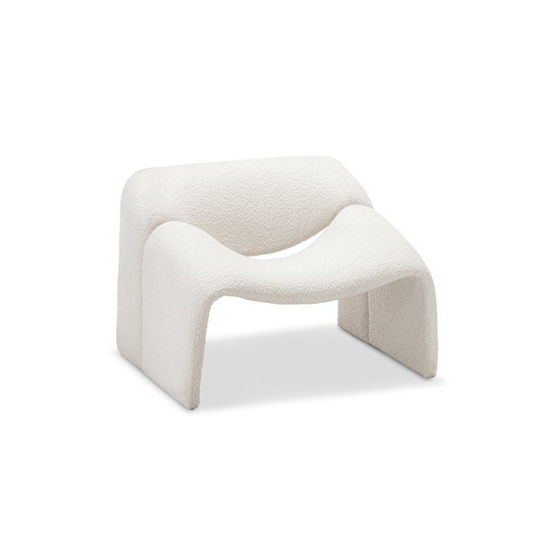 Wavee Groove Armchair | Cream Bouclé