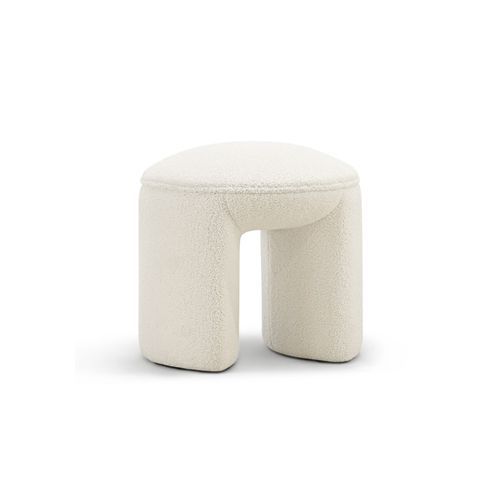 Remi Round Ottoman Stool | Teddy Cream