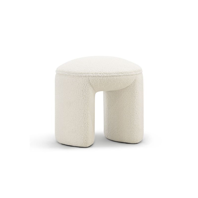 Remi Round Ottoman Stool | Teddy Cream