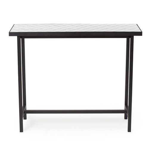 Herringbone Tile Console Table
