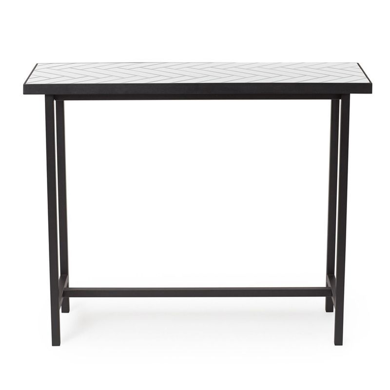 Herringbone Tile Console Table