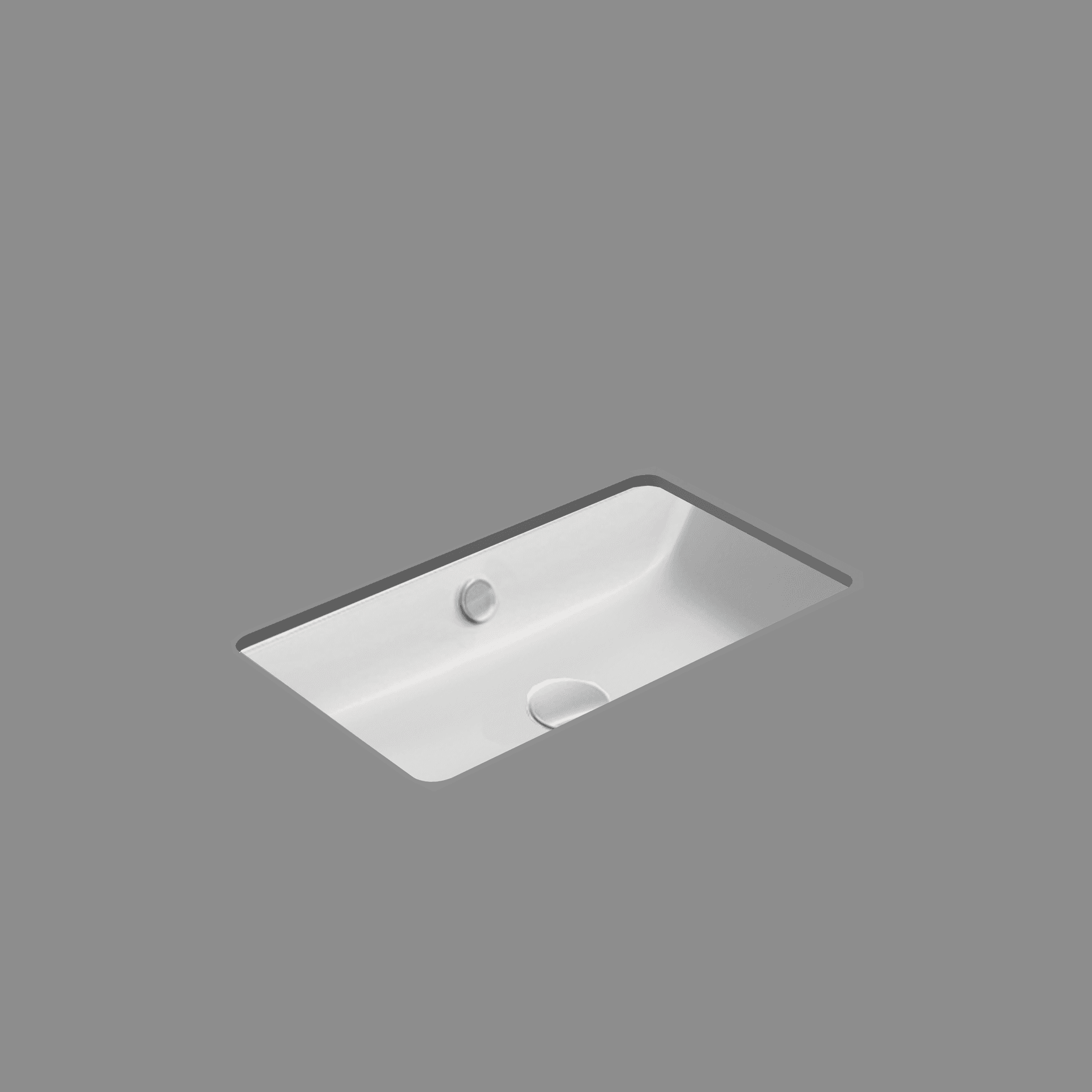 Kube X 60 Undermount Basin Matt White