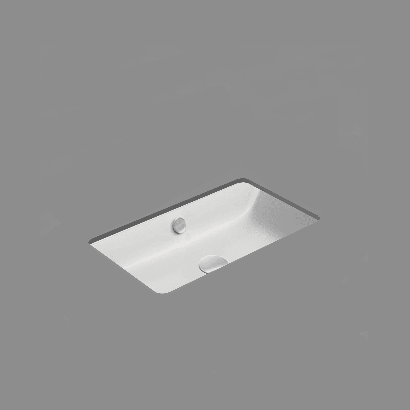Kube X 60 Undermount Basin Gloss White