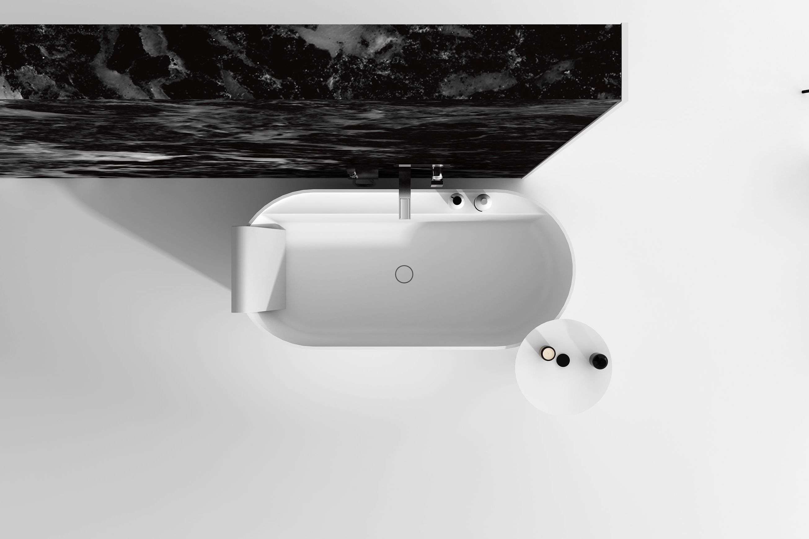 G65176 Back-to-wall Freestanding Bath 1600mm
