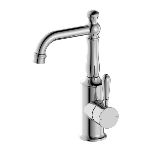 York Basin Mixer With Metal Lever Chrome