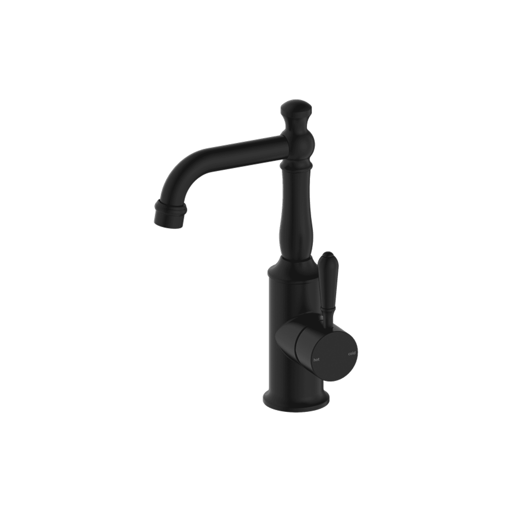 York Basin Mixer With Metal Lever Matte Black