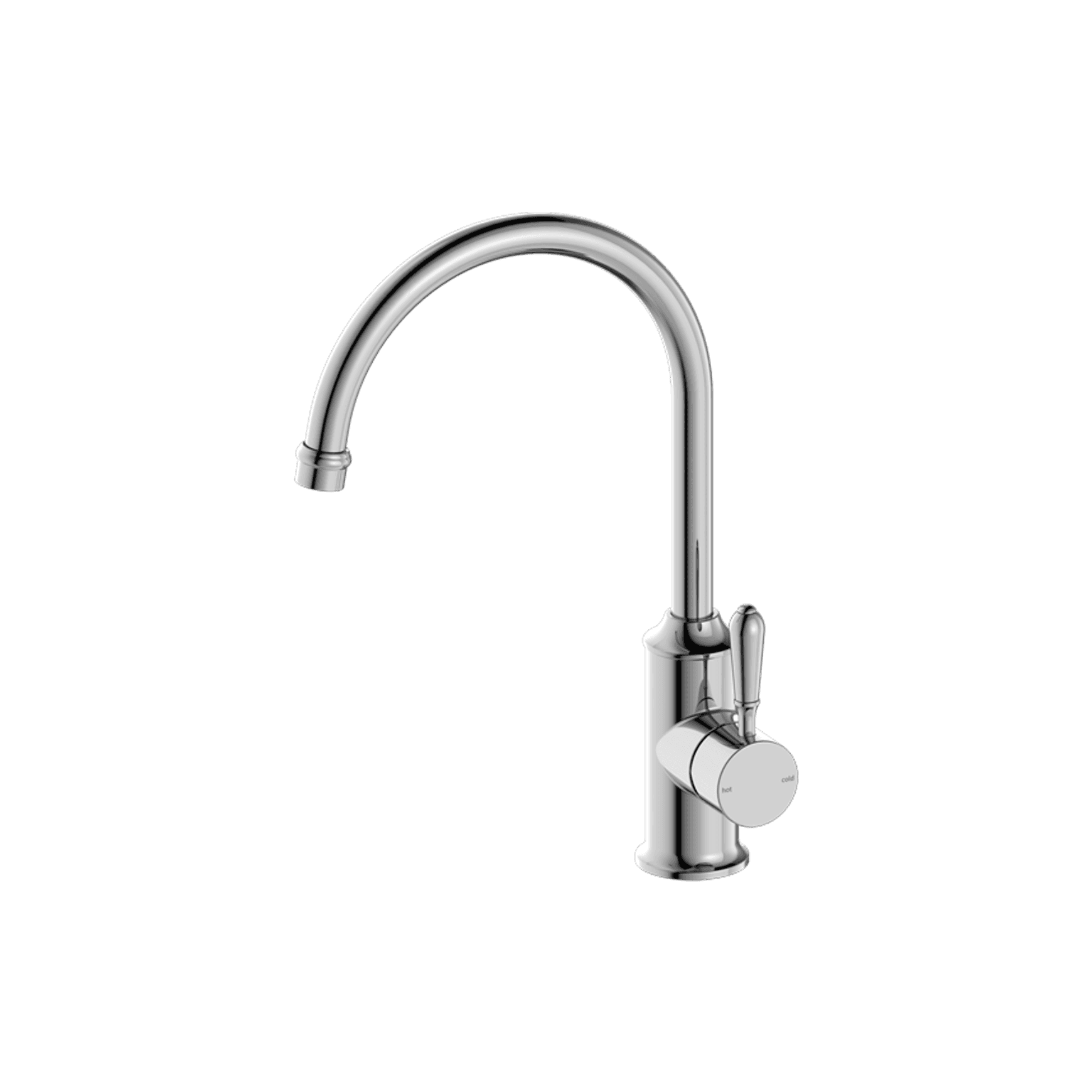 York Kitchen Mixer Gooseneck Spout With Metal Lever Chrome
