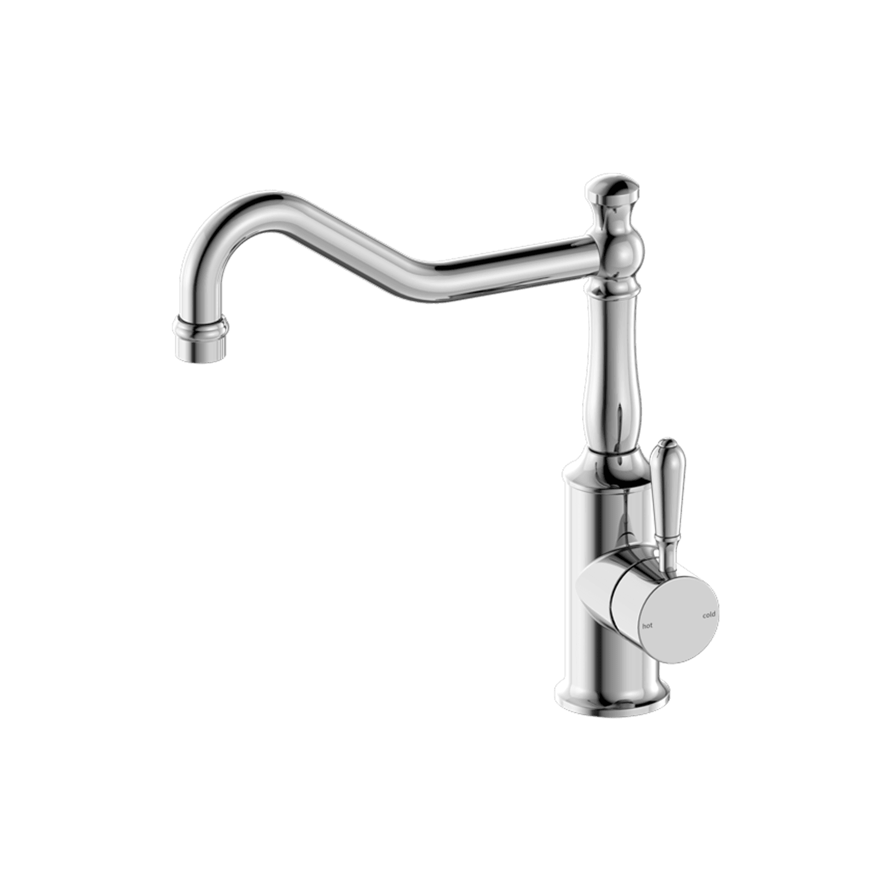 York Kitchen Mixer Hook Spout With Metal Lever Chrome