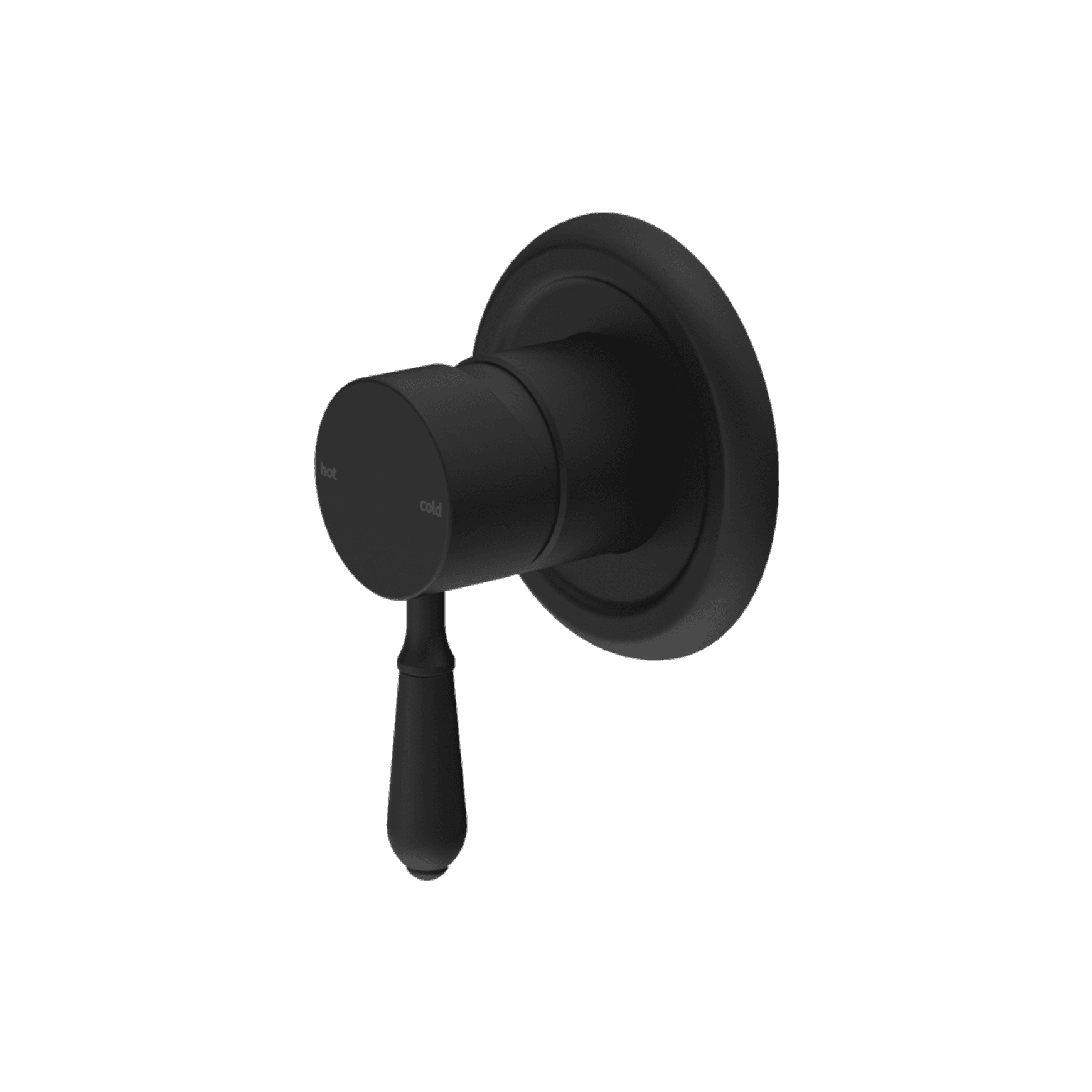 York Shower Mixer With Metal Lever Matte Black