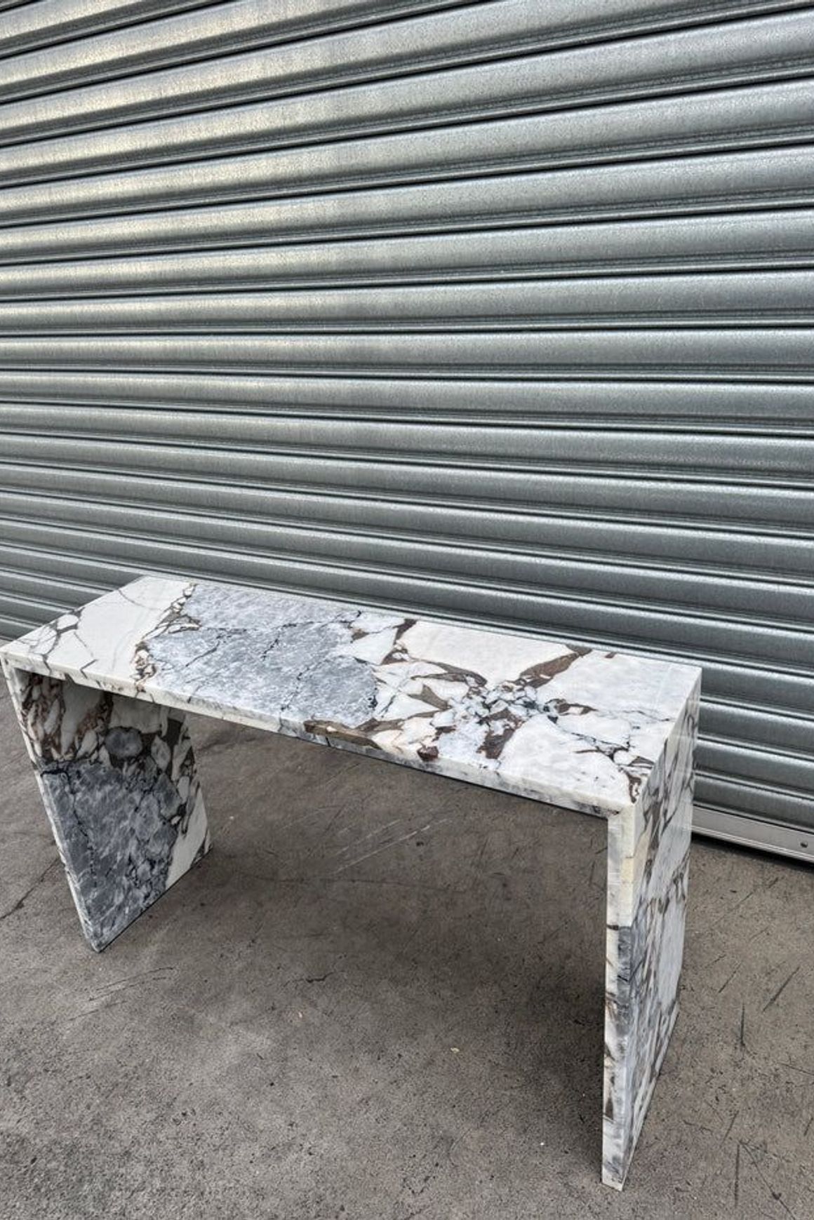 Waterfall Hallway Console - Milky Blue | Natural Stone Co.