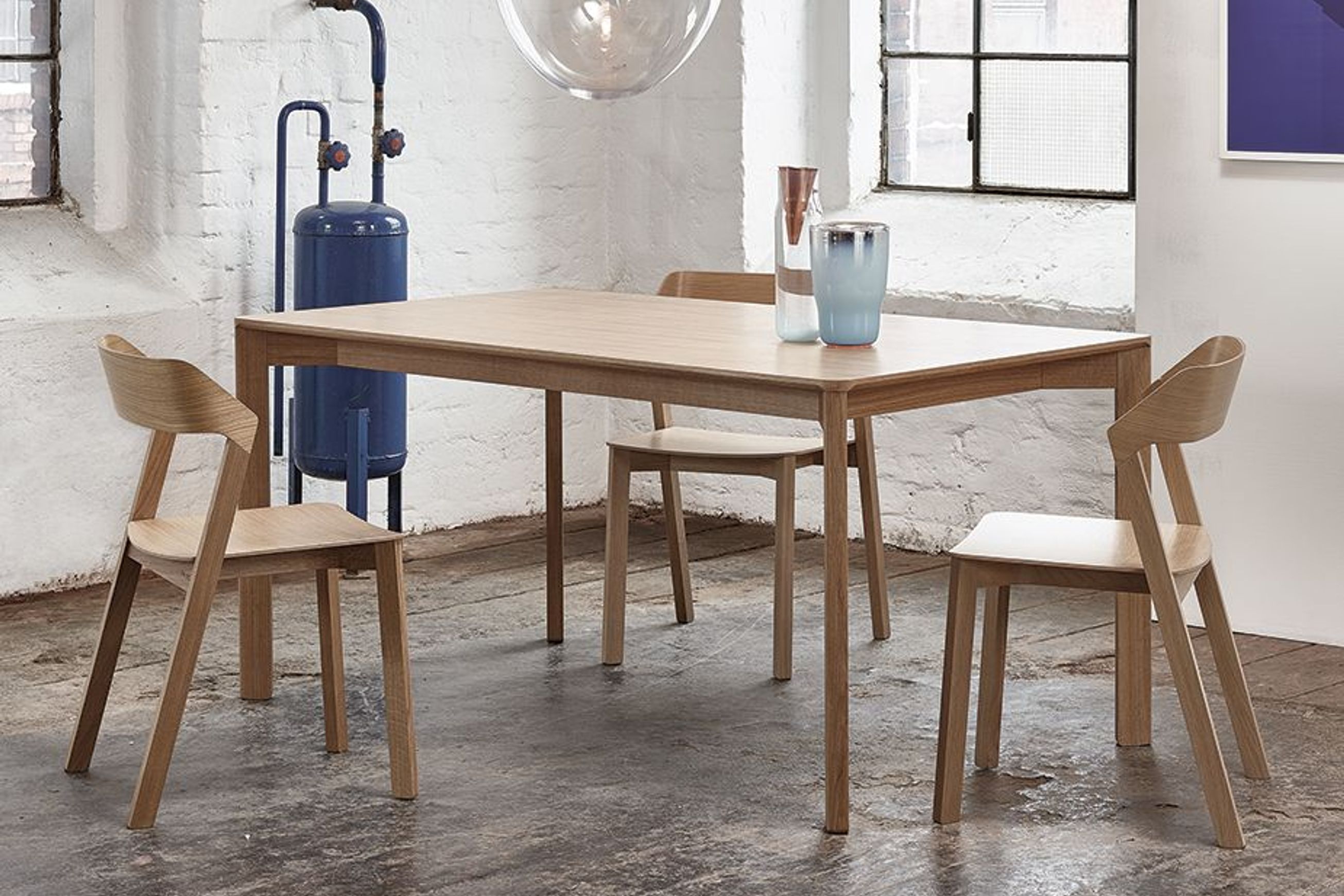 Lasu Dining Table - Natural Oak - by TON