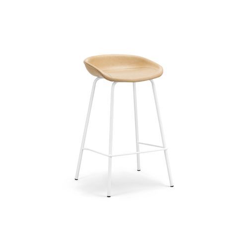 Brandon Vegan Leather Barstool | Set of 2 | Beige Latte