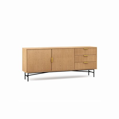 Kina Ripple Slatted Sideboard | 180cm | Natural Oak